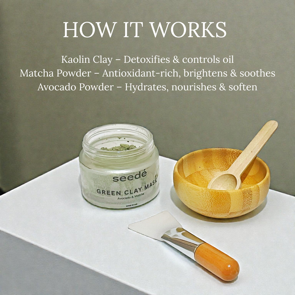 Green Clay Mask Set with Illuminating Oil