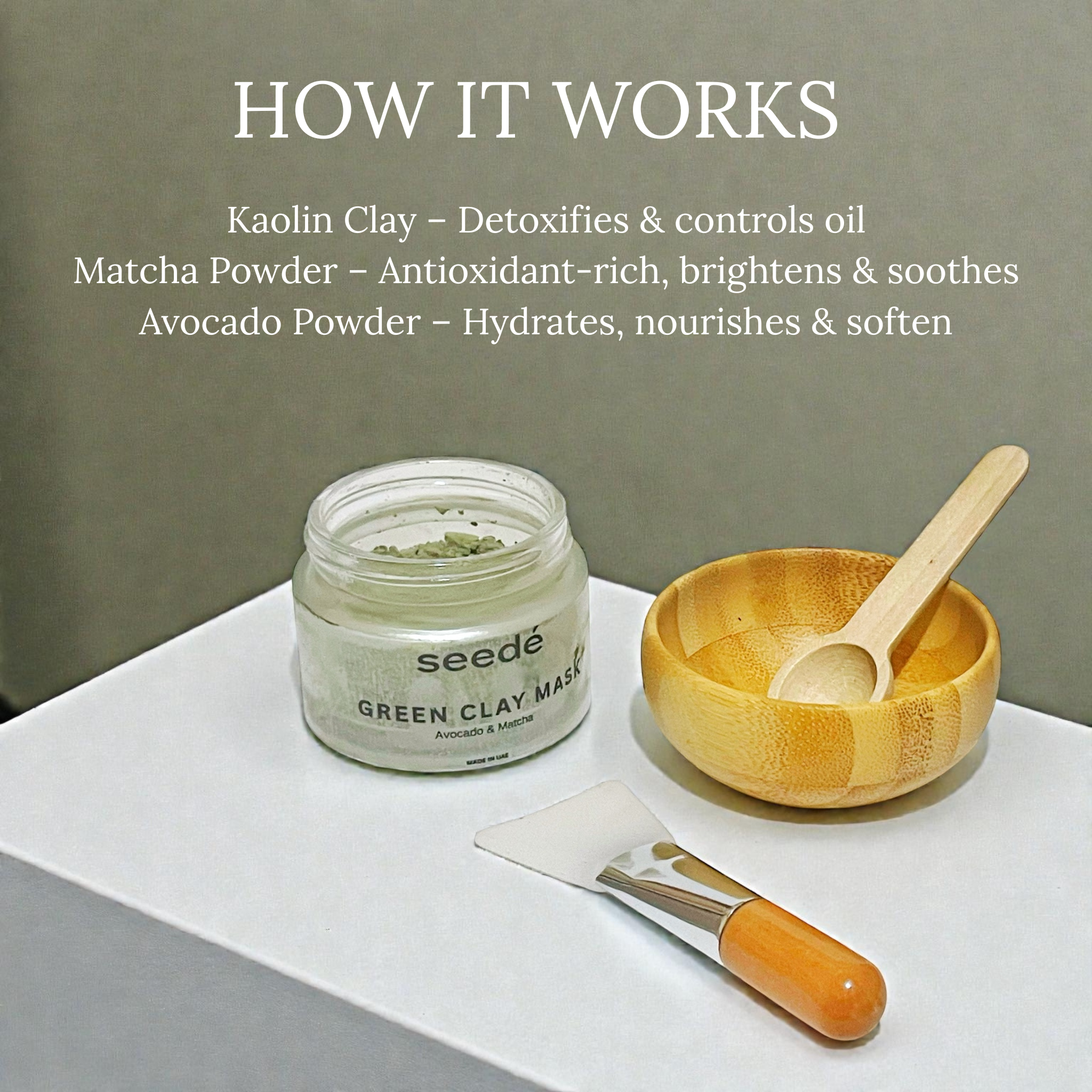 Green Clay Mask Set with Illuminating Oil